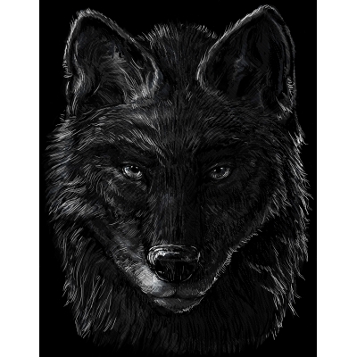 Wilk - koszulka czarna